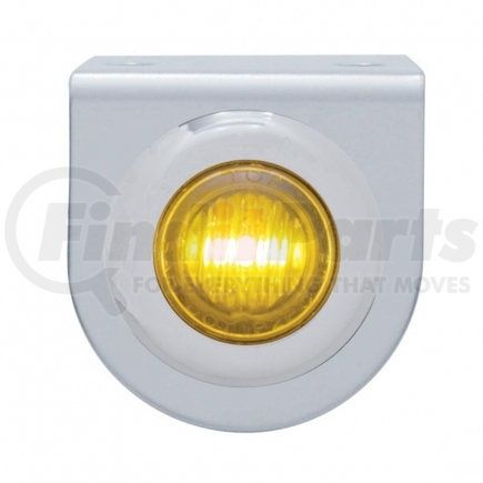 UNITED PACIFIC 37790 Marker Light - Mini, LED, with Bracket, Dual Function, 3 LED, Amber Lens/Amber LED, Stainless Steel, 0.81" Lens, Round Design