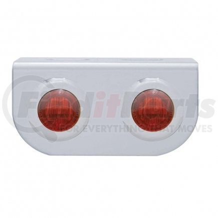 UNITED PACIFIC 37793 Marker Light - Mini, LED, with Bracket, Dual Function, Two 3 LED Lights, Red Lens/Red LED, Stainless Steel, 0.81" Lens, Round Design