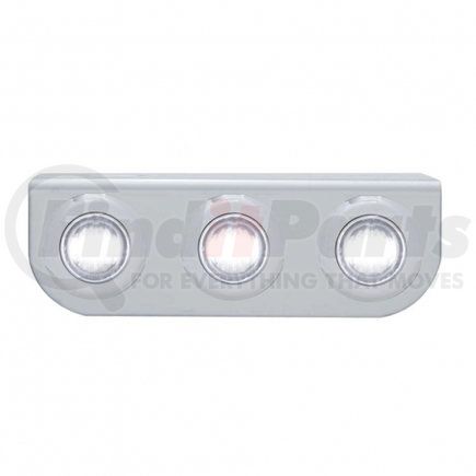 UNITED PACIFIC 37842 Light Bar - Stainless, with Bracket, Clearance/Marker Light, White LED, Clear Lens, Stainless Steel, Mini Lights, with Stainless Steel Bezels, 3 LED Per Light