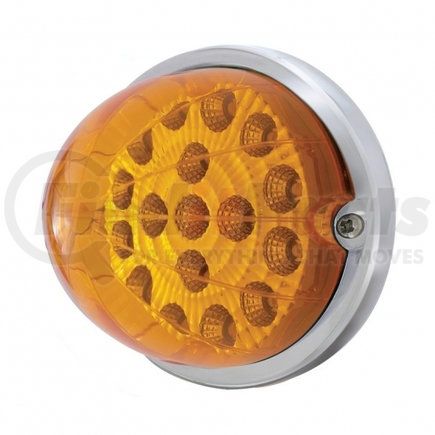 United Pacific 37916 Truck Cab Light - 17 LED Watermelon Clear Reflector Flush Mount Kit, Amber LED/Amber Lens