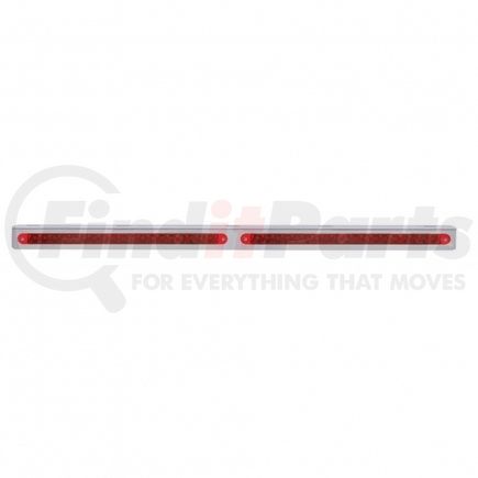 United Pacific 37933 Light Bar - Stainless, with Bracket, Reflector/Turn Signal Light, Red LED and Lens, Stainless Steel, 19 LED Per Light Bar