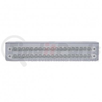 UNITED PACIFIC 37931 Light Bar - Stainless, with Bracket, Reflector/Stop/Turn/Tail Light, Red LED, Clear Lens, Stainless Steel, Dual Row, 19 LED Per Light Bar