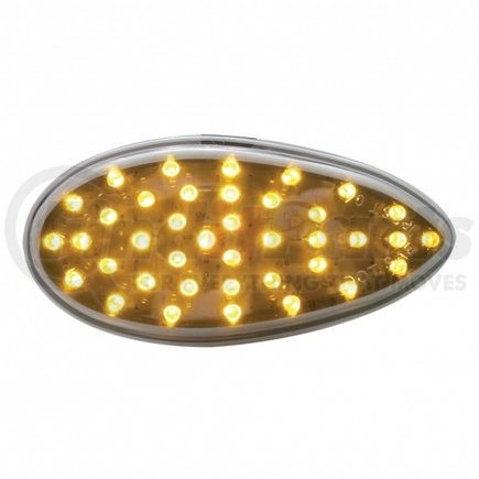 UNITED PACIFIC 39808B Auxiliary Light - "Teardrop", 39 LED, Amber LED/Chrome Lens
