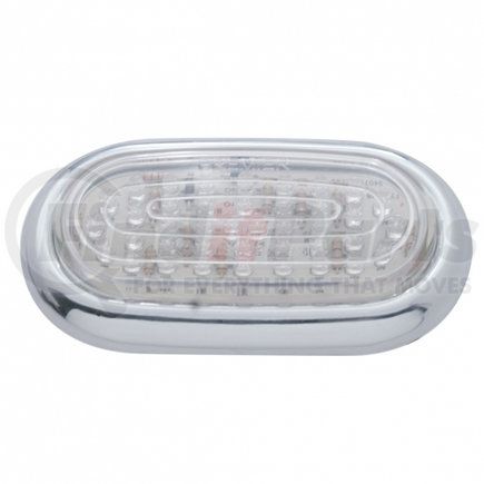 United Pacific 39942 Brake/Tail/Turn Signal Light - 40 LED Vintage Oval, Red LED/Clear Lens