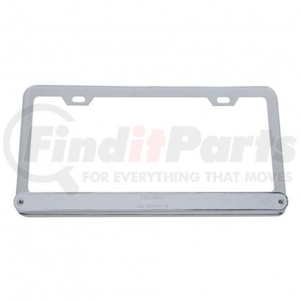 United Pacific 39748 License Plate Frame - Chrome, with 14 LED 12" Light Bar, Red LED/Chrome Lens