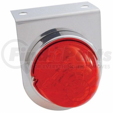 UNITED PACIFIC 39787 Marker Light - LED, with Bracket, Dual Function, 17 LED, Red Lens/Red LED, Stainless Steel, 3" Lens, Watermelon Design
