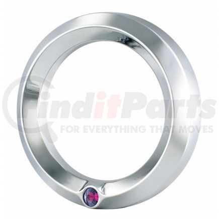 UNITED PACIFIC 40662 Speed/Tachometer Gauge Bezel - Signature Series, Chrome, without Visor, Plastic, with Purple Crystal, for Kenworth