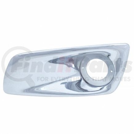 United Pacific 41538 Fog Light Cover - Bumper LED Light Bezel, Front, LH, Chrome, for 2007+ Kenworth T660