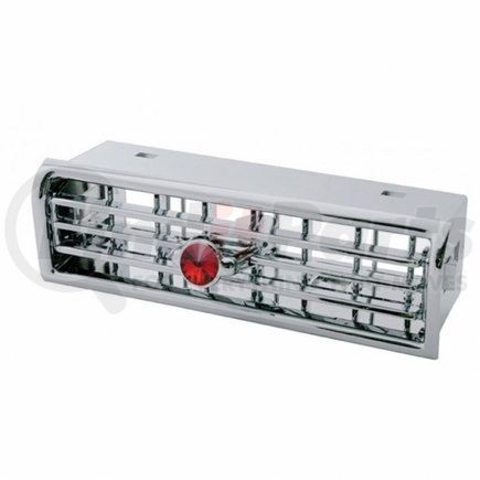 UNITED PACIFIC 41972 - dashboard air vent - freightliner a/c vent with red diamond | chrome plastic a/c vent with red crystal for freightliner