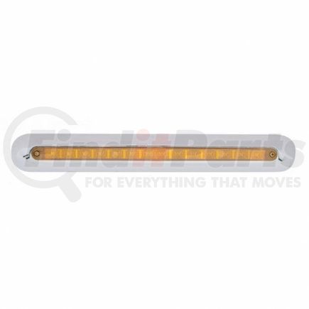 United Pacific 42311 Mirror Light Bar for Freightliner - Turn Signal Light, Amber LED and Lens, Chrome/Plastic Housing, 14 LED Light Bar