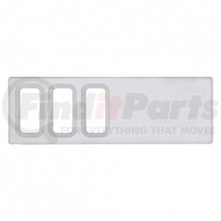 United Pacific 42216 Dash Switch Cover - Dash Switch Panel Cover, 3 Openings, for International