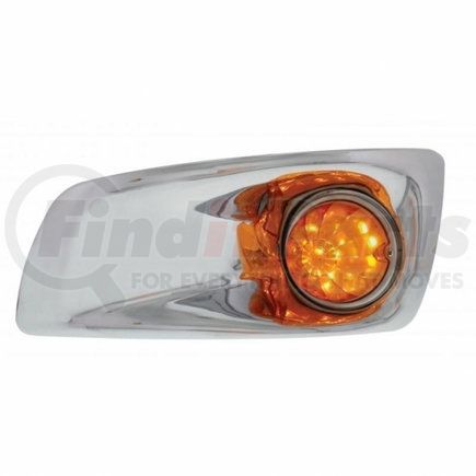 UNITED PACIFIC 42700 Fog Light Cover - LH, with 17 LED Watermelon Light, Amber LED/Amber Lens, for Kenworth T660