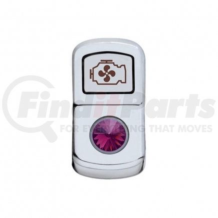 United Pacific 45086 Rocker Switch Cover - "Engine Fan", with Purple Diamond