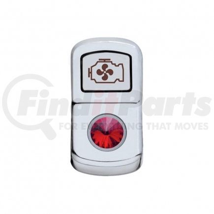 United Pacific 45087 Rocker Switch Cover - "Engine Fan", with Red Diamond
