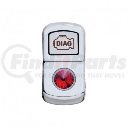 UNITED PACIFIC 45071 Rocker Switch Cover - "Diagnostic", with Red Diamond