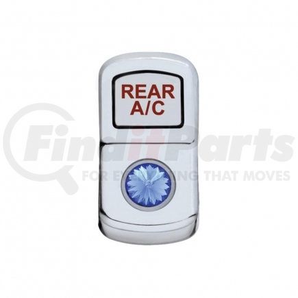 United Pacific 45171 Rocker Switch Cover - "Rear A/C", with Blue Diamond