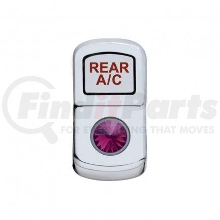 UNITED PACIFIC 45174 Rocker Switch Cover - "Rear A/C", with Purple Diamond