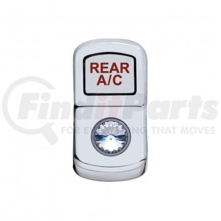 United Pacific 45172 Rocker Switch Cover - "Rear A/C", with Clear Diamond