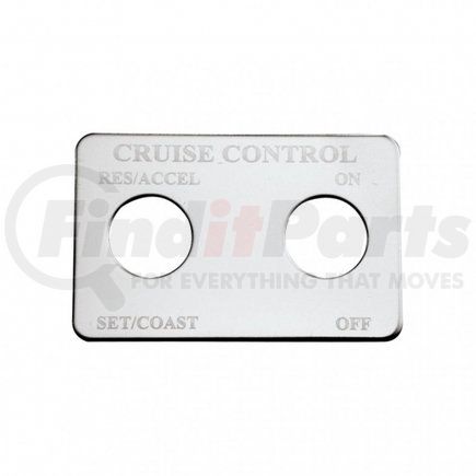 United Pacific 48060 Switch Mounting Plate - Cruise Control, 2 Switches, for Freightliner