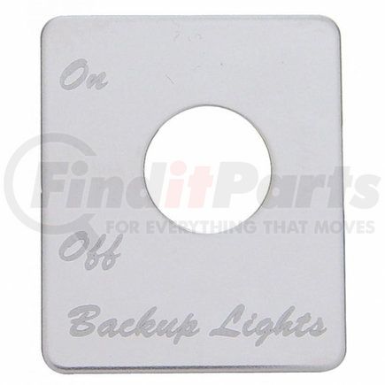 United Pacific 48405 Switch Mounting Plate - Back Up Light, Stainless, for Peterbilt