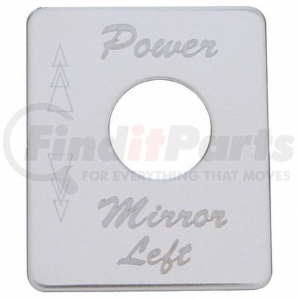United Pacific 48456 Switch Mounting Plate - LH, Power Mirror, Stainless, for Peterbilt
