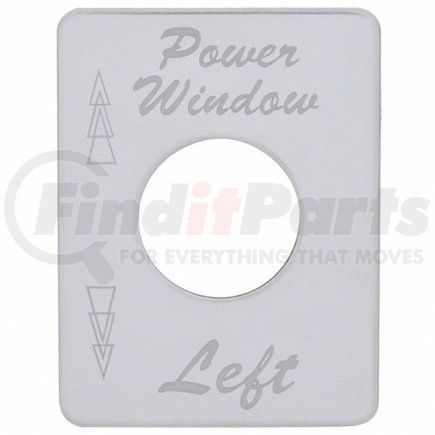 United Pacific 48459 Switch Mounting Plate - LH, Power Window, Stainless, for Peterbilt