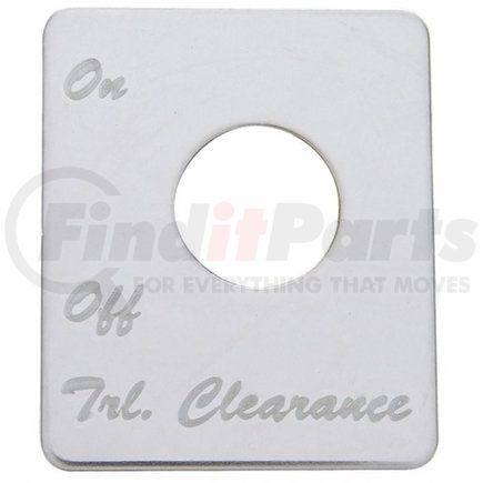 United Pacific 48472 Switch Mounting Plate - Trailer Clearance, Stainless, for Peterbilt