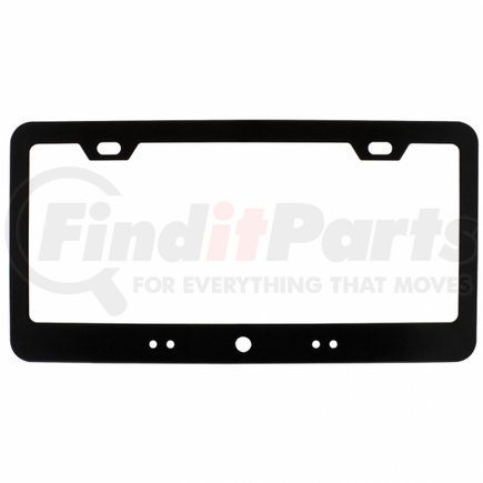 UNITED PACIFIC 50064B - license plate frame - black, with led light bar cut out | black license plate frame with led light bar cut out