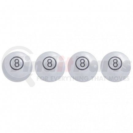 UNITED PACIFIC 69978 Tire Valve Stem Cap - Chrome, Large, "8" Ball