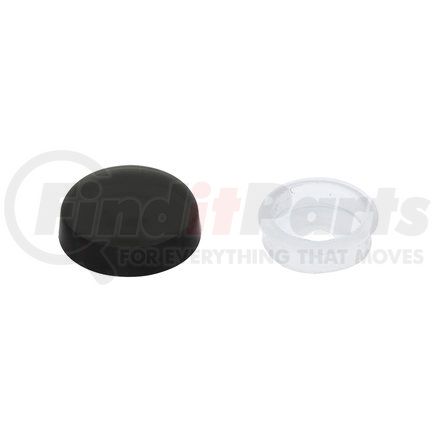 United Pacific 70077B Lug Nut Cover - Black, Plastic, Snap On, for #10/#12 Screws