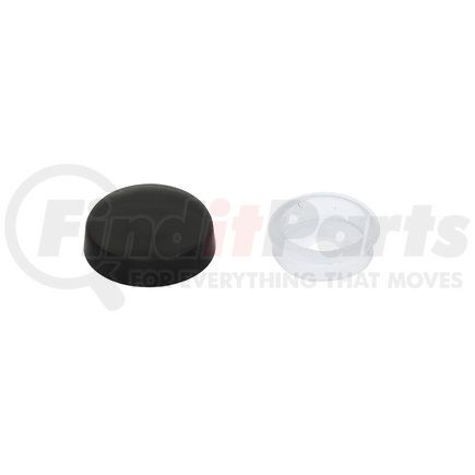 United Pacific 70076B Lug Nut Cover - Black, Plastic, Snap On, for #6/#8 Screws