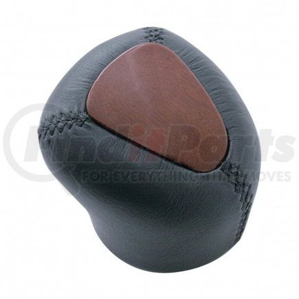 United Pacific 70175 Manual Transmission Shift Knob - Gearshift Knob, Wood & Leather, 9/10 Speed