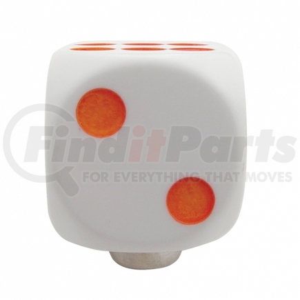 United Pacific 70162 Manual Transmission Shift Knob - Gearshift Knob, White Dice, with Glow Dots