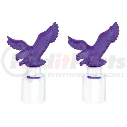 UNITED PACIFIC 86089 - bumper guide - eagle bumper guide top with chrome base - purple (2 pack)