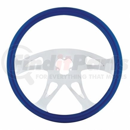 United Pacific 88226 Steering Wheel - Blue, with Chrome Spokes, "Boss"