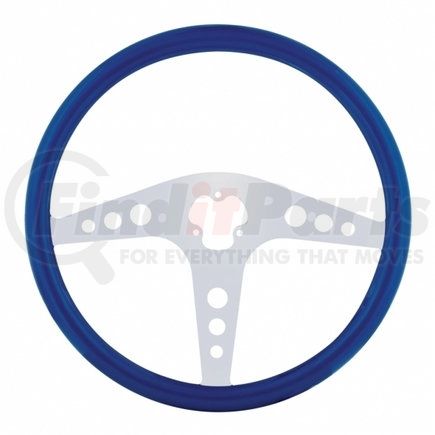 United Pacific 88244 Steering Wheel - Blue, with Chrome Spokes, "GT"