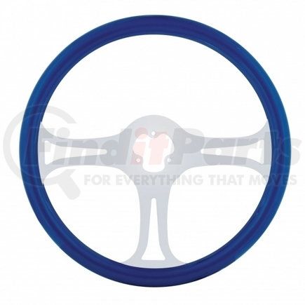 UNITED PACIFIC 88246 - steering wheel - blue steering wheel with chrome spokes- "blade" | 18" "blade" steering wheel - blue