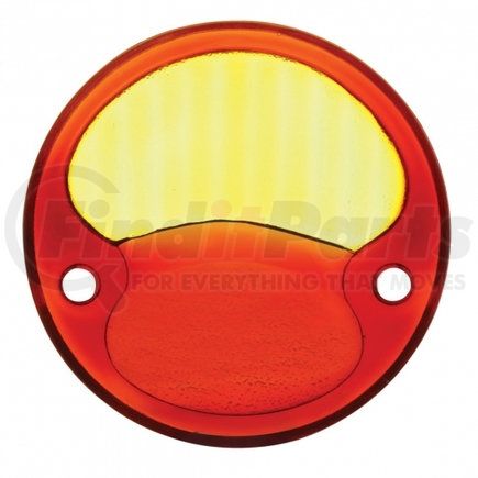 United Pacific A1004 Tail Light Lens - Glass, Plain, Amber & Red, for 1928-1931 Ford Model A