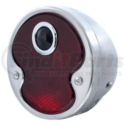 United Pacific A1022BD Tail Light - LH, with Stainless Steel Housing and Blue Dot Lens, for 1932 Ford Car/1932-1942 Truck