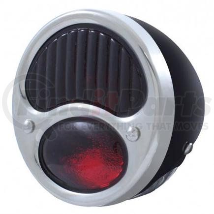 United Pacific A1037-6VR Tail Light Assembly - 6V, with Black Housing, Red Lens, for 1928-1931 Ford Model A