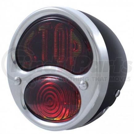 United Pacific A1037-12VSTP Tail Light - 12V "STOP" Lens, with Black Housing, for 1928-1931 Ford Model A