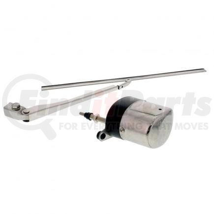 United Pacific A6236 Windshield Wiper Motor - With Stainless Steel Housing and Wiper Arm, with 11" Wiper Blade