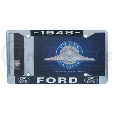 United Pacific A9049-48 License Plate Frame - Chrome, for 1948 Ford Car and Truck