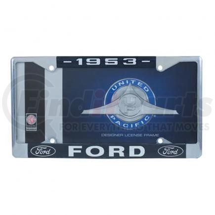 United Pacific A9049-53 License Plate Frame - Chrome, for 1953 Ford Car and Truck