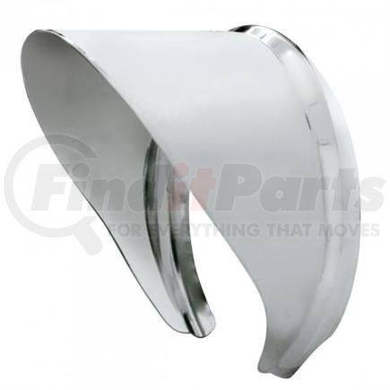 UNITED PACIFIC C5002 - door mirror rain guard visor - stainless steel 4" round peep mirror visor | stainless steel 4" round peep mirror visor