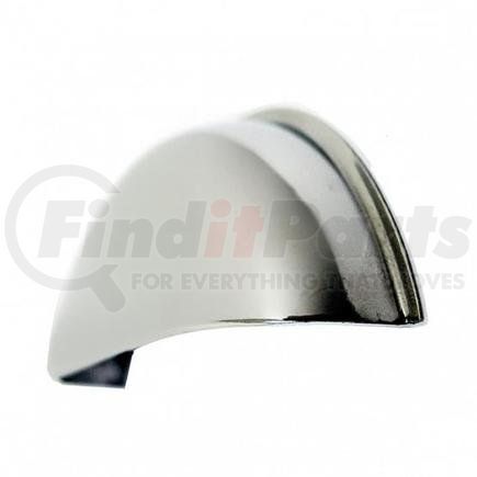 United Pacific C5010 Headlight Visor - Stainless Steel, Stick-Out "Half Moon"