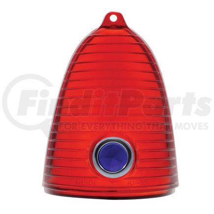 United Pacific C5503-1 Tail Light Lens - with Blue Dot, for 1955 Chevy Passenger Car