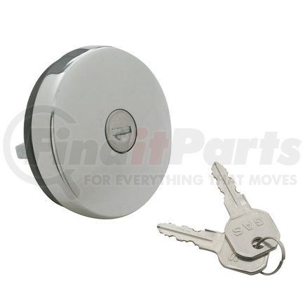 UNITED PACIFIC S1301 - fuel tank cap - chrome vented locking gas cap with two keys for various 1947-71 chevy and ford vehicles | chrme vented locking gas cap, two keys for various 1947-71 chevy & ford vehicles