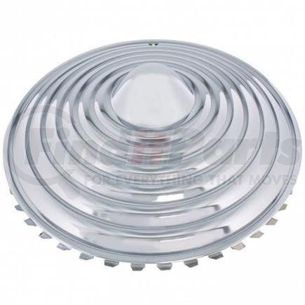 United Pacific SBC01-15 Axle Hub Cap - 15", Chrome, Starburst