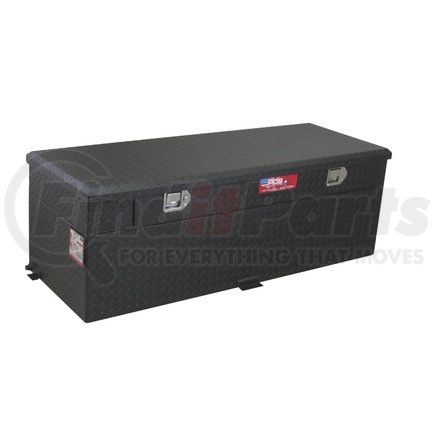 RDS 72743PC RDS Aluminum Auxiliary Fuel Tank Toolbox Combo — 60-Gallon, Rectangular, Black Diamond Plate, Fuel Filler Shroud, Model# 72743PC